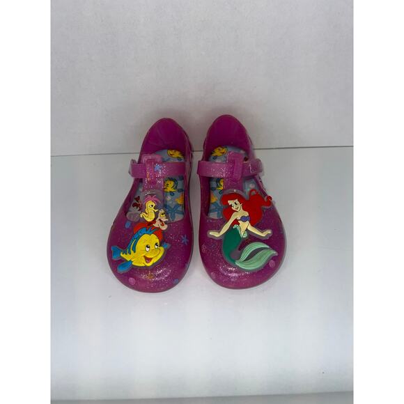 Disney Princess Little Mermaid Glitter Jelly Shoes Size 10 - Picture 1 of 5
